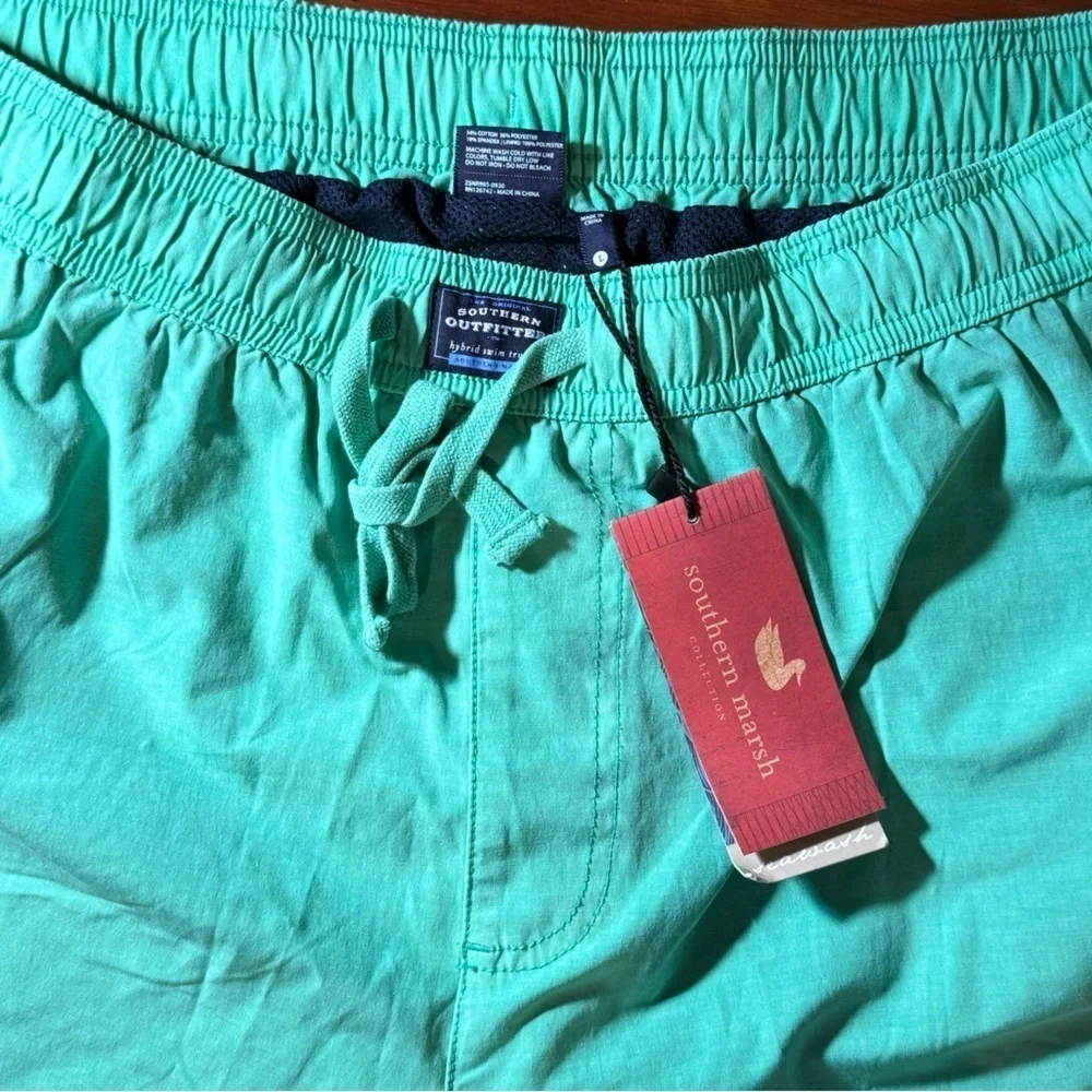 NWT Men’s SOUTHERN MARSH Seawash Malibu swim trunks- Bimini green. Size large